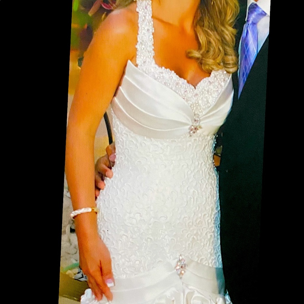 White custom made dress